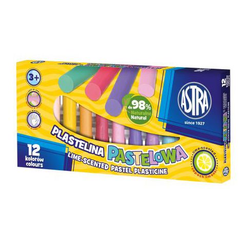 Plastelina Astra pastelowa, 12 kolorów